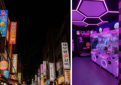 L'énergie débordante du quartier de Hongdae à Séoul la nt avec ses enseignes lumineuses à découvrir en famille